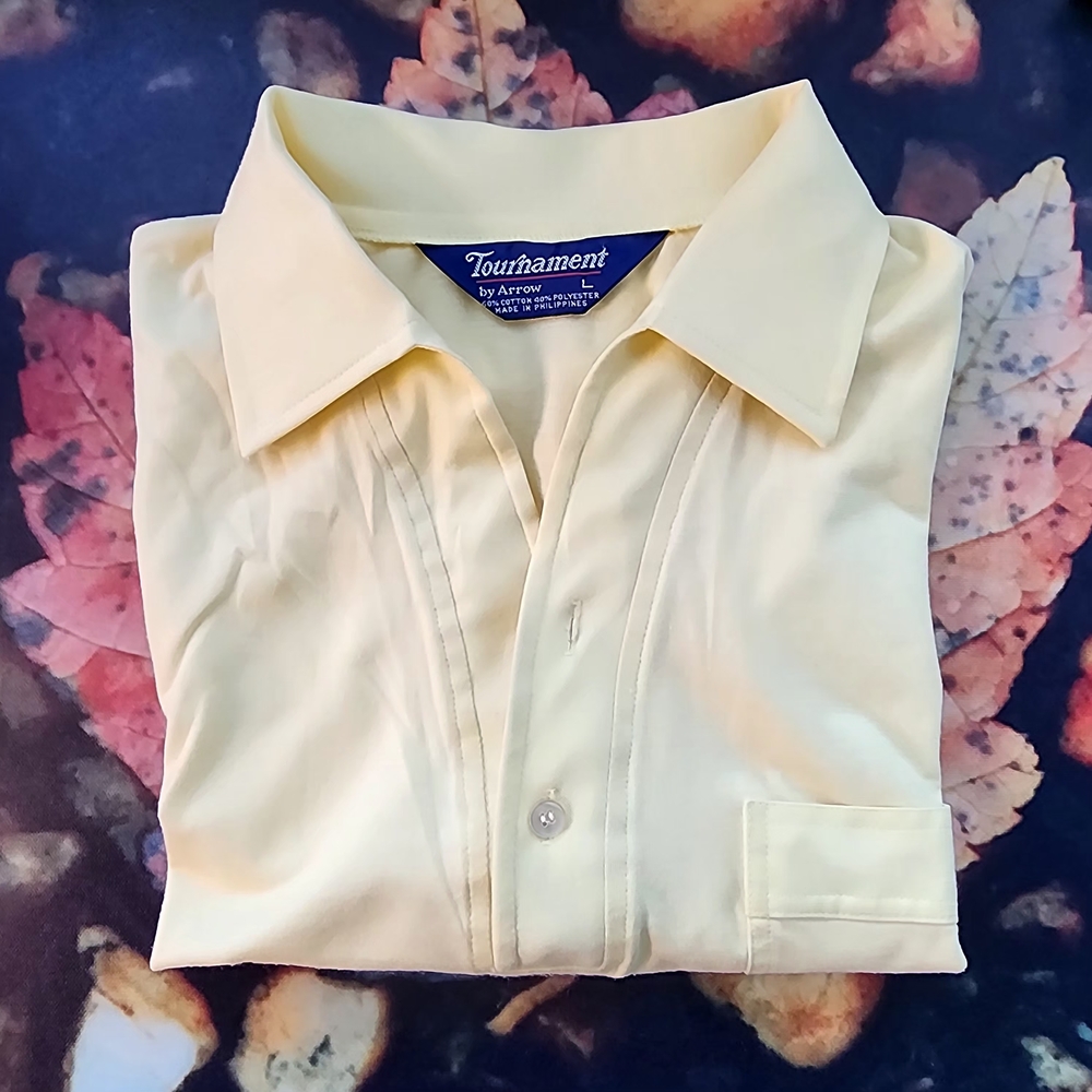 VINTAGE Tournament By Arrow Men's Yellow Shirt.
